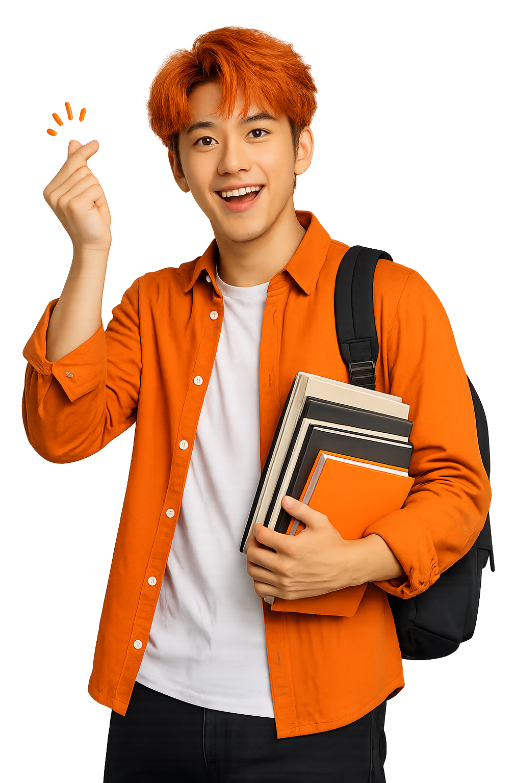 Student holding book
